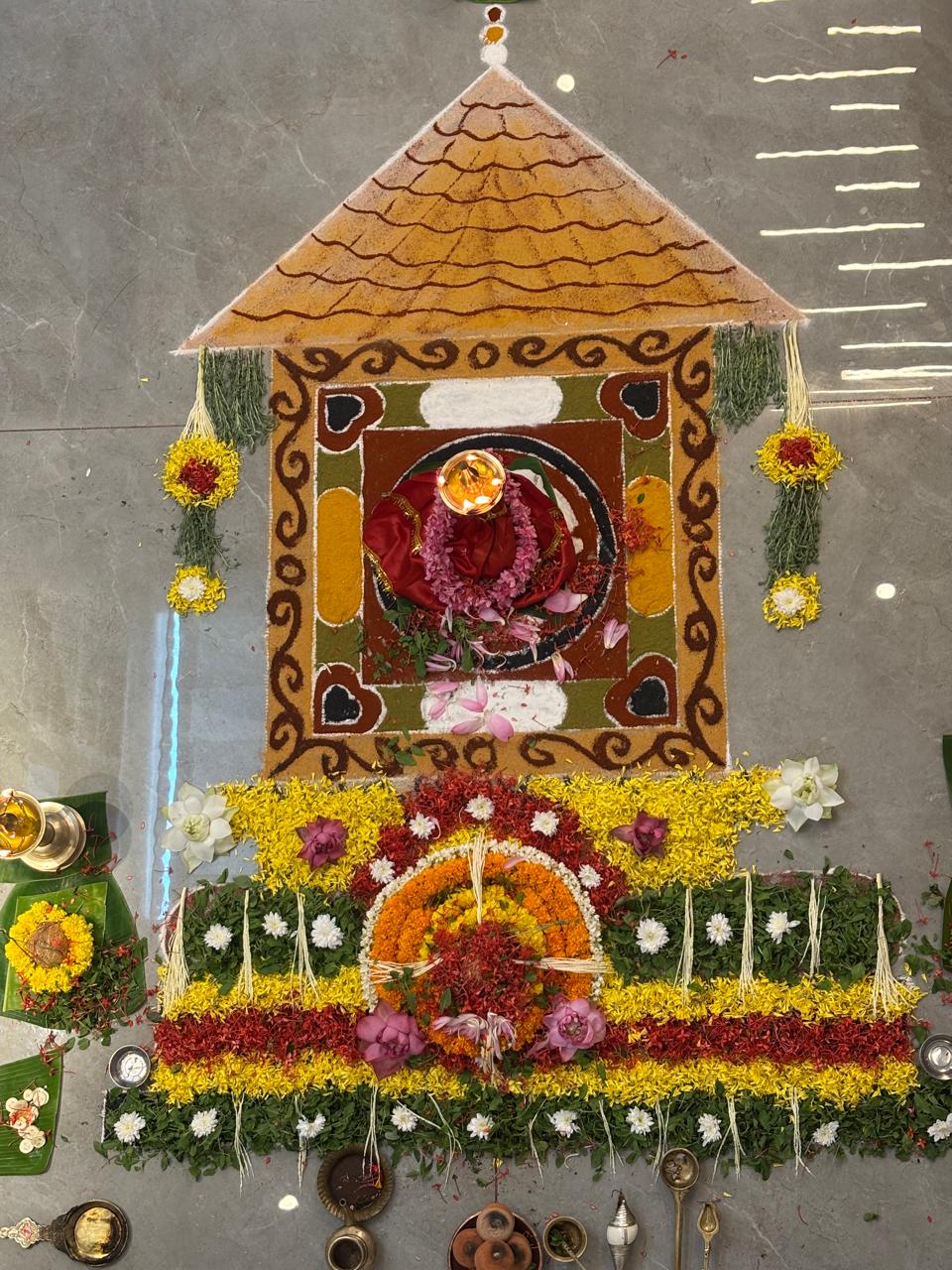 Sacred ritual fire offering