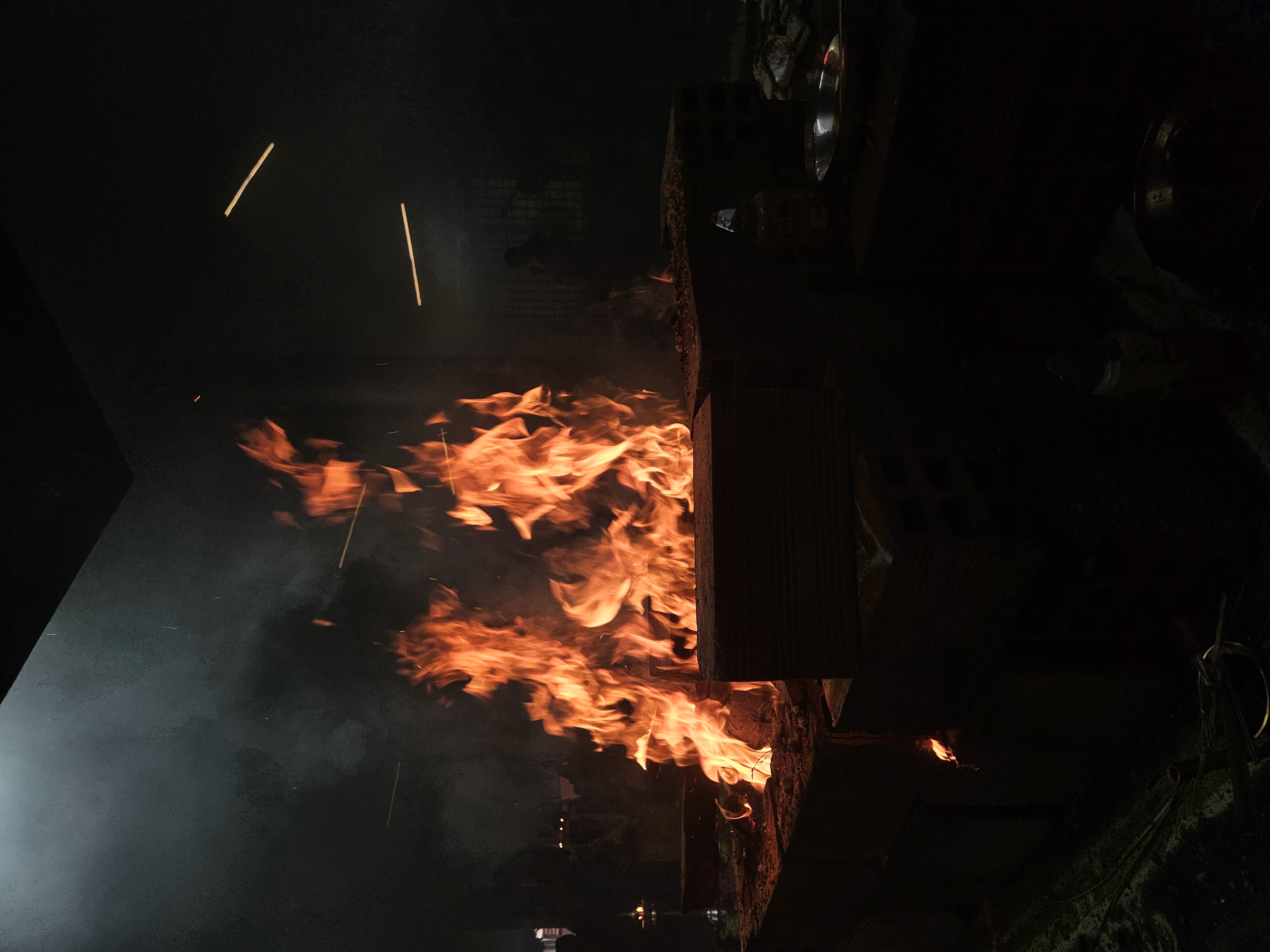 Traditional Kerala pooja lighting