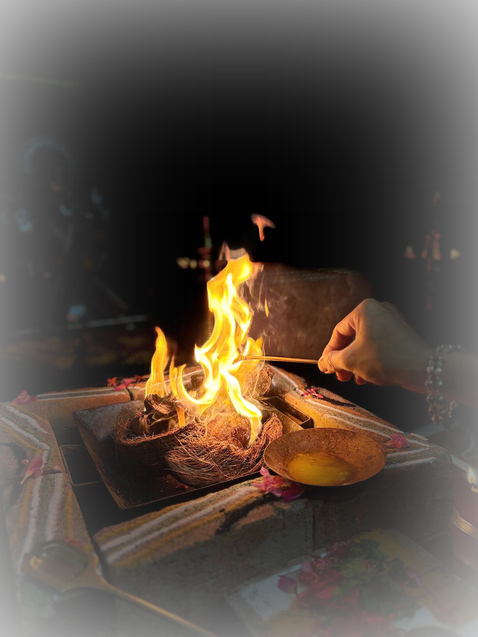 Sacred homa kundam ritual